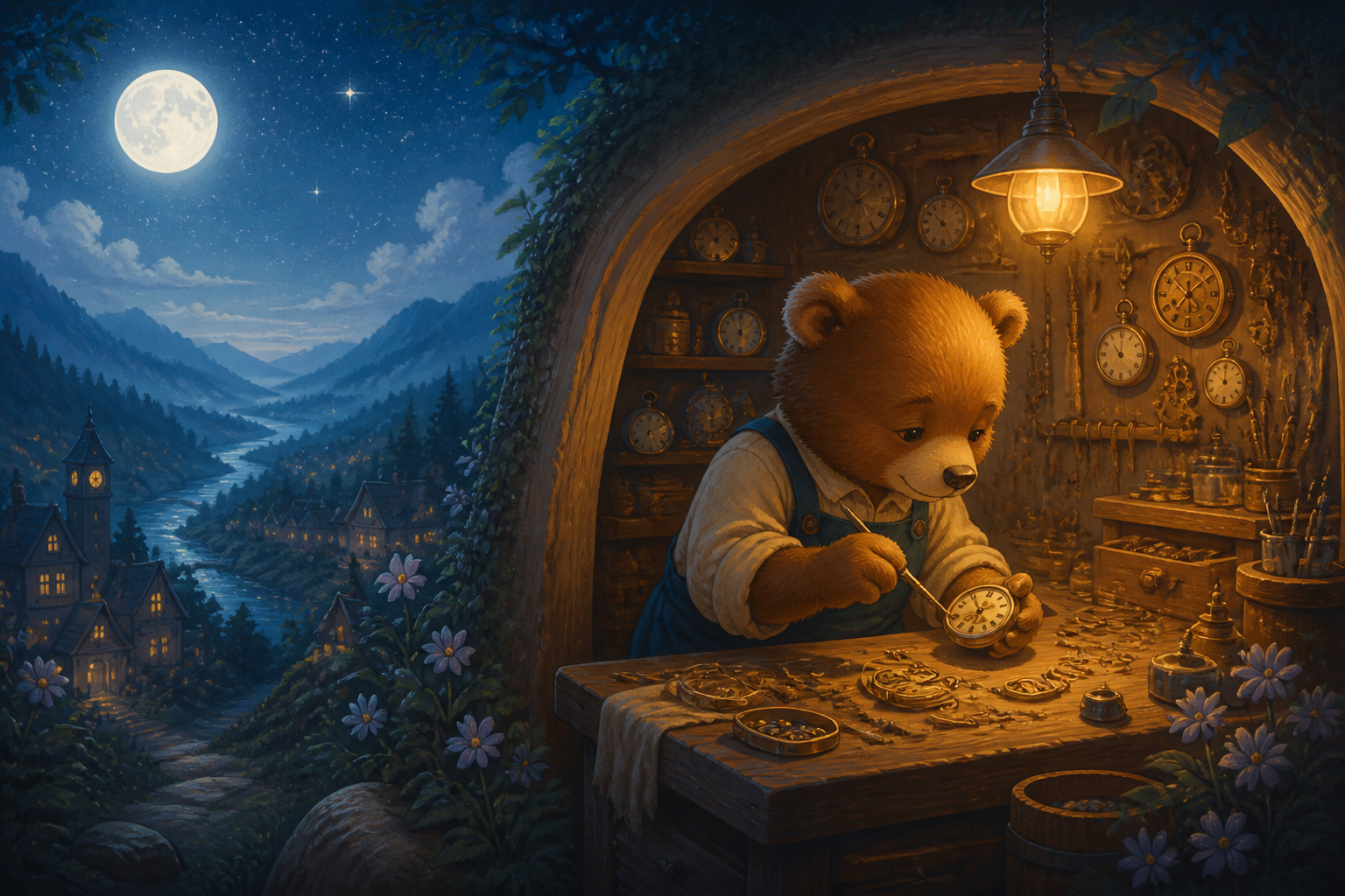 The Little Bear and the Whispering Watchmaker